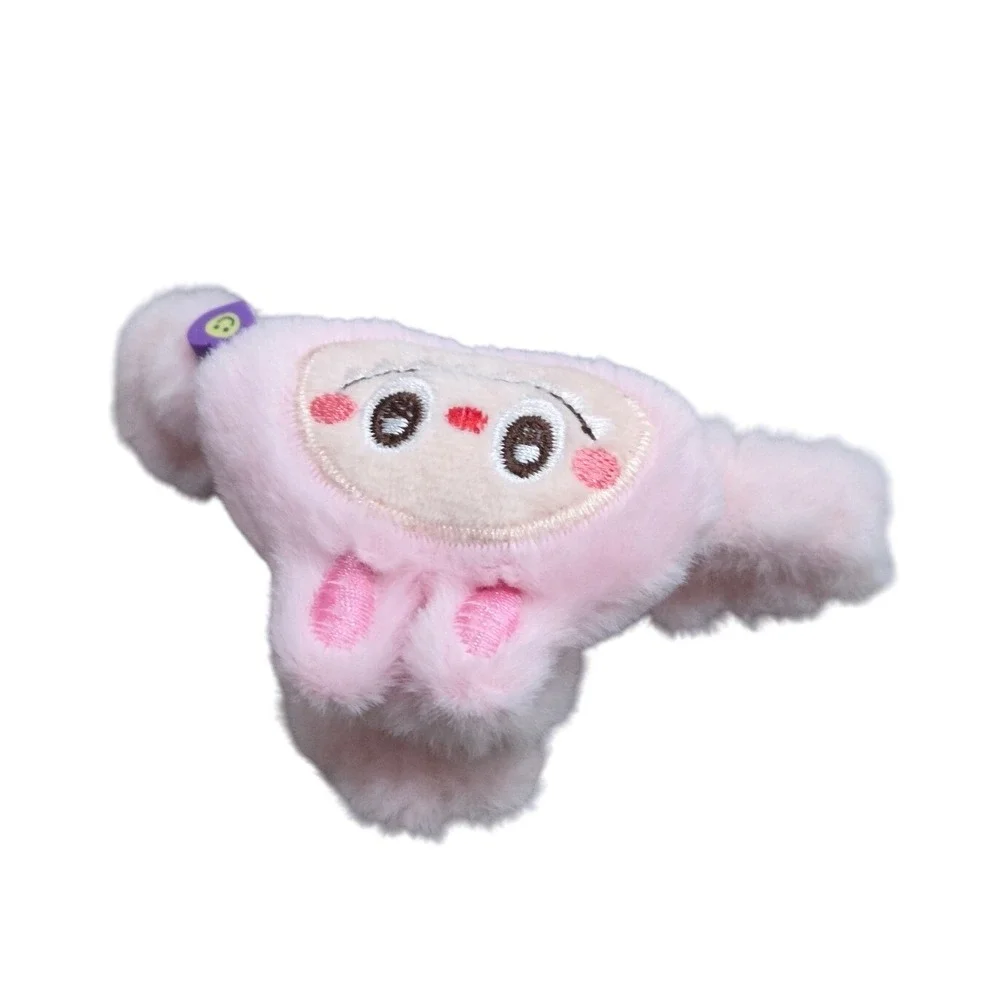 Labubu‎ Style Fuzzy Hair Claw Clip Cute Kawaii Girls Accessory Pink Gift